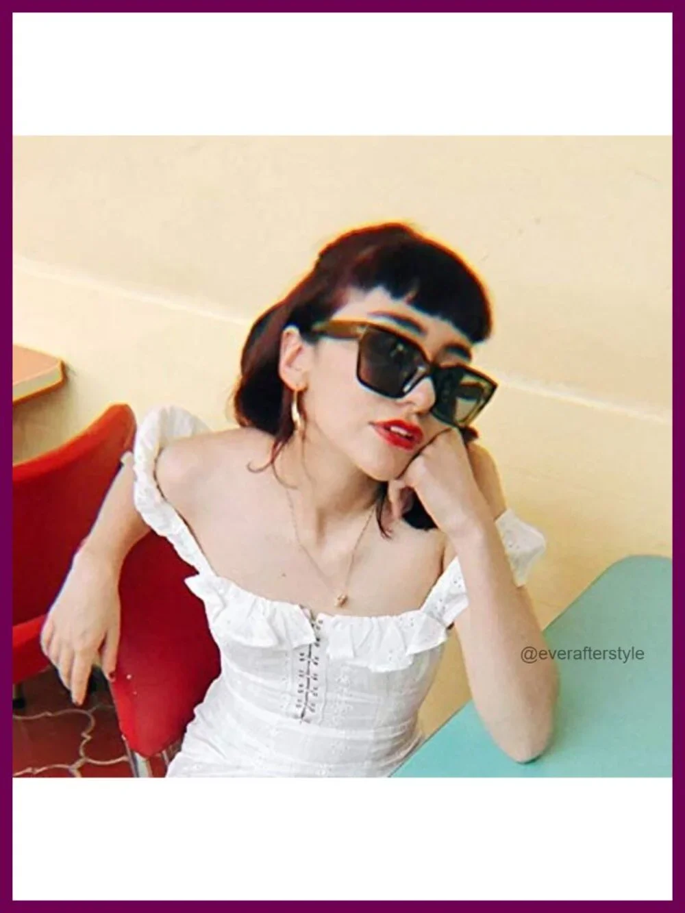 Oversized Square Sunglasses UV400 Shield Fashion Vintage